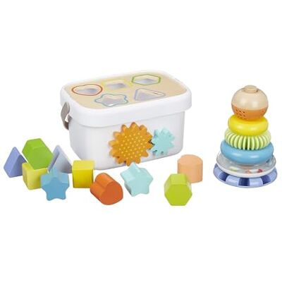 Amazon Modèle 899101 - Boîte à formes & pyramide arc-en-ciel - Ensemble éducatif - Publicité Amazon Modèle 899101 - Boîte à formes & pyramide arc-en-ciel - Ensemble éducatif - Publicité