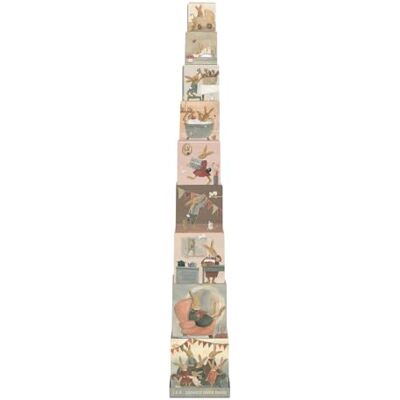 Egmont Toys Jeu de pyramides – 4 designs à empiler et à compter (forêt, musicien, famille de lapins, dinosaures), 9 blocs en carton, jouets éducatifs à partir de 36 mois – Apprentissage du comptage - Publicité Egmont Toys Jeu de pyramides – 4 designs à empiler et à compter (forêt, musicien, famille de lapins, dinosaures), 9 blocs en carton, jouets éducatifs à partir de 36 mois – Apprentissage du comptage - Publicité