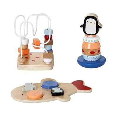 Vertbaudet Jeu Bébé Coffret 3 Jeux D'Éveil en Bois FSC Blanc TU - Publicité Vertbaudet Jeu Bébé Coffret 3 Jeux D'Éveil en Bois FSC Blanc TU - Publicité