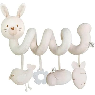 ZVD Jouet Poussette Bebe, Jouet de Poussette pour Bébé, Animaux en Peluche en Spirale Suspendus de Berceau, d'activité sensorielle éducative grinche,Spirale d'activité bébé (Lapin) - Publicité ZVD Jouet Poussette Bebe, Jouet de Poussette pour Bébé, Animaux en Peluche en Spirale Suspendus de Berceau, d'activité sensorielle éducative grinche,Spirale d'activité bébé (Lapin) - Publicité