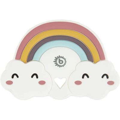 BIECO Anneau de dentition arc-en-ciel en silicone pour bébé 9 cm À partir de 0 mois Aide à la dentition Jouet de motricité - Publicité BIECO Anneau de dentition arc-en-ciel en silicone pour bébé 9 cm À partir de 0 mois Aide à la dentition Jouet de motricité - Publicité