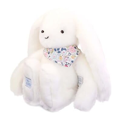 Doudou et Compagnie Lapin Fleurette Blanc 35 cm – Peluche Ultra Douce pour Bébé avec Foulard Fleuri – Grand Doudou Mixte dès la Naissance – Cadeau Éveil & Naissance DC4301 - Publicité Doudou et Compagnie Lapin Fleurette Blanc 35 cm – Peluche Ultra Douce pour Bébé avec Foulard Fleuri – Grand Doudou Mixte dès la Naissance – Cadeau Éveil & Naissance DC4301 - Publicité