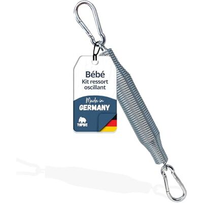 riijk Kit de ressorts oscillants pour berceau à ressort, hamac pour bébé et bébé, fabriqué en Allemagne, spécialement conçu pour le berceau à ressort, avec 2 mousquetons - Publicité riijk Kit de ressorts oscillants pour berceau à ressort, hamac pour bébé et bébé, fabriqué en Allemagne, spécialement conçu pour le berceau à ressort, avec 2 mousquetons - Publicité