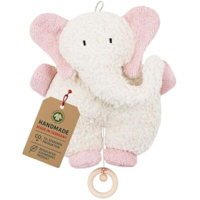 Efie — Bio doudou musical – éléphant en coton 100% bio GOTS certifiée rembourrage de laine de mouton fabriqué en Allemagne Jouet durable pour bébé Mélodie „LaLeLu - Publicité Efie — Bio doudou musical – éléphant en coton 100% bio GOTS certifiée rembourrage de laine de mouton fabriqué en Allemagne Jouet durable pour bébé Mélodie „LaLeLu - Publicité