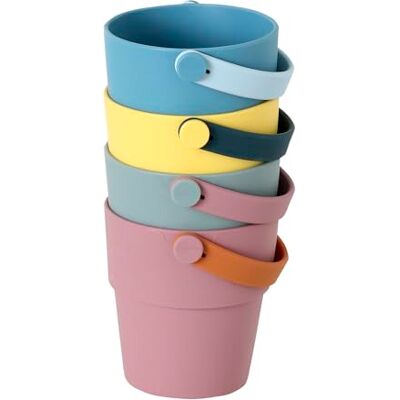 Vertbaudet Lot de 4 seaux de Bain colorés en Silicone Multicolore TU - Publicité Vertbaudet Lot de 4 seaux de Bain colorés en Silicone Multicolore TU - Publicité