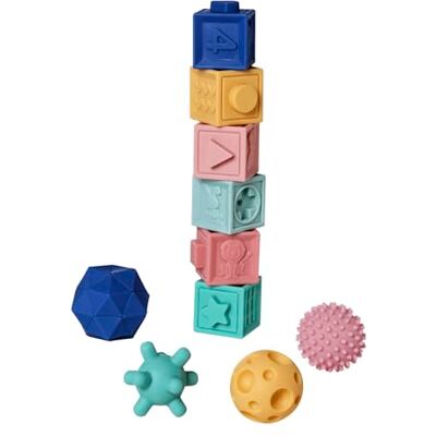 Vertbaudet Jouet Bébé Set Sensoriel de 6 Cubes et 4 Balles Multicolore TU - Publicité Vertbaudet Jouet Bébé Set Sensoriel de 6 Cubes et 4 Balles Multicolore TU - Publicité