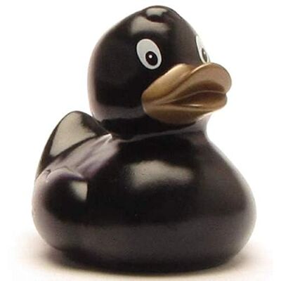 Duckshop Sara Canard de bain – Noir métallisé I Canard couineur I L : 9 cm - Publicité Duckshop Sara Canard de bain – Noir métallisé I Canard couineur I L : 9 cm - Publicité