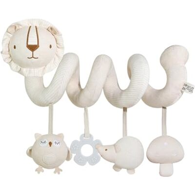 Lawnrden Jouet de poussette pour bébé, animaux en peluche en spirale, jouets de berceau suspendus avec anneaux dentition, sons BB et clochettes, jouets sensoriels éducatifs précoces pour nouveau-né 0 à - Publicité Lawnrden Jouet de poussette pour bébé, animaux en peluche en spirale, jouets de berceau suspendus avec anneaux dentition, sons BB et clochettes, jouets sensoriels éducatifs précoces pour nouveau-né 0 à - Publicité