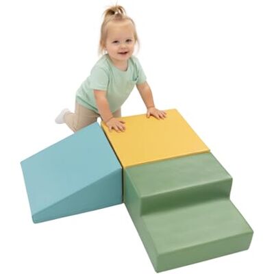 IGLU Soft Play Lot de 3 Bloc Mousse motricité bébé de Souples géants en Mousse Montessori Parcours de Motricité Enfant Fabriqué en Europe (Pastel Sea) - Publicité IGLU Soft Play Lot de 3 Bloc Mousse motricité bébé de Souples géants en Mousse Montessori Parcours de Motricité Enfant Fabriqué en Europe (Pastel Sea) - Publicité