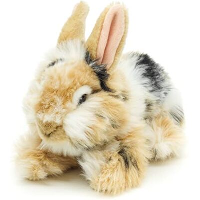 Uni-Toys Lapin tête de Lion avec Oreilles posées – couché – Noir Marron et Blanc – 23 cm (Hauteur) – Lapin en Peluche – Doudou - Publicité Uni-Toys Lapin tête de Lion avec Oreilles posées – couché – Noir Marron et Blanc – 23 cm (Hauteur) – Lapin en Peluche – Doudou - Publicité