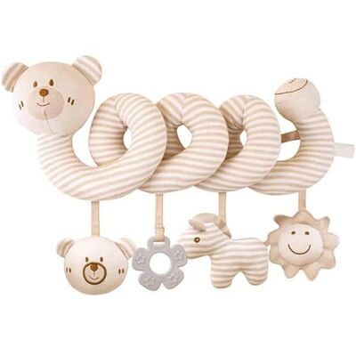 ZVD Jouet Poussette Bebe, Jouet de Poussette pour Bébé, Animaux en Peluche en Spirale Suspendus de Berceau, d'activité sensorielle éducative grinche,Spirale d'activité bébé (Ours) - Publicité ZVD Jouet Poussette Bebe, Jouet de Poussette pour Bébé, Animaux en Peluche en Spirale Suspendus de Berceau, d'activité sensorielle éducative grinche,Spirale d'activité bébé (Ours) - Publicité