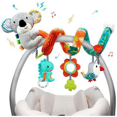XIXILAND Jouets de landau pour bébés de 0 à 6 mois, jouet de siège de voiture, jouets à suspendre en spirale pour poussette, siège auto, berceau, jouets sensoriels pour bébé de 0 à 12 mois, garçons et - Publicité XIXILAND Jouets de landau pour bébés de 0 à 6 mois, jouet de siège de voiture, jouets à suspendre en spirale pour poussette, siège auto, berceau, jouets sensoriels pour bébé de 0 à 12 mois, garçons et - Publicité
