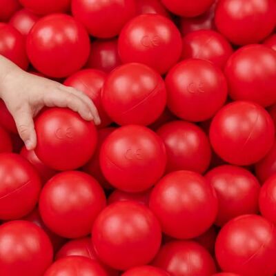 LittleTom 50 Boules Rouges pour Piscine a balles Bebe 5,5 cm en Plastique PE balles legeres pour Parc de Jeu ou Tente Jouet pour Interieur et Exterieur - Publicité LittleTom 50 Boules Rouges pour Piscine a balles Bebe 5,5 cm en Plastique PE balles legeres pour Parc de Jeu ou Tente Jouet pour Interieur et Exterieur - Publicité