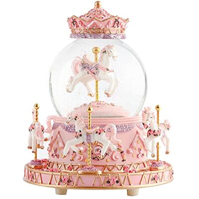 Musfunny Boîte à musique avec lumière colorée,Carrousel,Boule à neige,Boîte à musique en forme de cheval,Cadeau d'anniversaire, de Noël, de Saint-Valentin,Cadeau pour femme, fille et femme (cheval amélioré) - Publicité Musfunny Boîte à musique avec lumière colorée,Carrousel,Boule à neige,Boîte à musique en forme de cheval,Cadeau d'anniversaire, de Noël, de Saint-Valentin,Cadeau pour femme, fille et femme (cheval amélioré) - Publicité