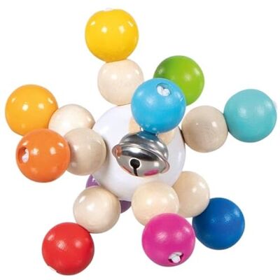 Goki 65365 Hochet élastique Arc-en-Ciel, avec Clochette, Jouet pour bébé en Bois, diamètre : env. 8,5 cm, fabriqué en Allemagne - Publicité Goki 65365 Hochet élastique Arc-en-Ciel, avec Clochette, Jouet pour bébé en Bois, diamètre : env. 8,5 cm, fabriqué en Allemagne - Publicité