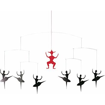 Flensted Mobiles Flensted F126 H.C.A. Ballet, mobile noir et rouge, en acier, noir/rouge, 38 x 70 cm - Publicité Flensted Mobiles Flensted F126 H.C.A. Ballet, mobile noir et rouge, en acier, noir/rouge, 38 x 70 cm - Publicité