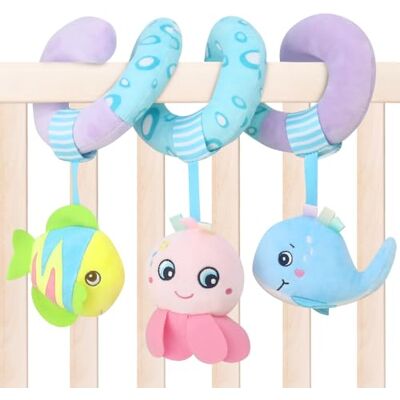 caterbee Jouets de siège de Voiture, activité de bébé en Spirale en Peluche (océan) - Publicité caterbee Jouets de siège de Voiture, activité de bébé en Spirale en Peluche (océan) - Publicité