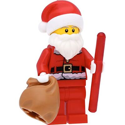 Lego Figurine Père Noël (dos imprimé) / Saint-Nicolas/Père Noël avec accessoires - Publicité Lego Figurine Père Noël (dos imprimé) / Saint-Nicolas/Père Noël avec accessoires - Publicité