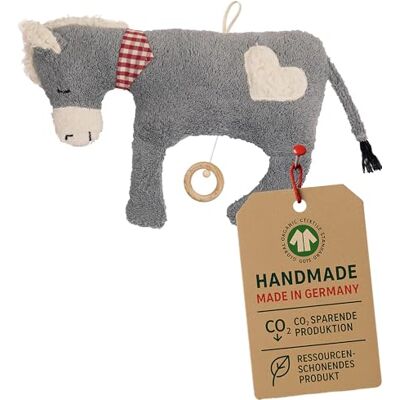 Efie — Bio doudou musical – Âne en coton 100% bio GOTS certifiée rembourrage de laine de mouton fabriqué en Allemagne Jouet durable pour bébé Mélodie „Berceuse de Brahms - Publicité Efie — Bio doudou musical – Âne en coton 100% bio GOTS certifiée rembourrage de laine de mouton fabriqué en Allemagne Jouet durable pour bébé Mélodie „Berceuse de Brahms - Publicité