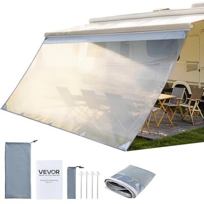 VEVOR Paroi Avant pour Store de Camping-Car de 2x4,3 m, Façade de Store Compatible avec Auvent de 4,5 m, Pare-Soleil pour Caravane Camping Voyage, en Maille Polyester Respirant, Double Couture - Publicité VEVOR Paroi Avant pour Store de Camping-Car de 2x4,3 m, Façade de Store Compatible avec Auvent de 4,5 m, Pare-Soleil pour Caravane Camping Voyage, en Maille Polyester Respirant, Double Couture - Publicité