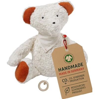Efie Boîte à musique Teddy 100 % coton Rembourrage en laine vierge Avec détails en feutre Certifié GOTS Fabriqué à la main en Allemagne Berceuse de Mozart, endormie mon prince - Publicité Efie Boîte à musique Teddy 100 % coton Rembourrage en laine vierge Avec détails en feutre Certifié GOTS Fabriqué à la main en Allemagne Berceuse de Mozart, endormie mon prince - Publicité