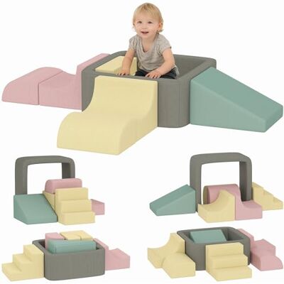 AIYAPLAY Parcours motricité bébé modulable 7 pièces en Mousse avec sécurité renforcée, Blocs éducatifs, Housse Lavable en Velours côtelé, pour Enfants 3-6 Ans, Multicolore - Publicité AIYAPLAY Parcours motricité bébé modulable 7 pièces en Mousse avec sécurité renforcée, Blocs éducatifs, Housse Lavable en Velours côtelé, pour Enfants 3-6 Ans, Multicolore - Publicité