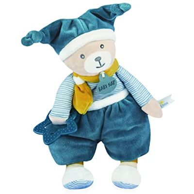 Baby Nat ' Pantin D’Activités Ourson Polochon Bleu 29 cm Peluche Doudou Avec Anneau De Dentition, Hochet et Papier Craquant Idée Cadeau Naissance Pour Bébé Garçon ou Fille BN0740 - Publicité Baby Nat ' Pantin D’Activités Ourson Polochon Bleu 29 cm Peluche Doudou Avec Anneau De Dentition, Hochet et Papier Craquant Idée Cadeau Naissance Pour Bébé Garçon ou Fille BN0740 - Publicité