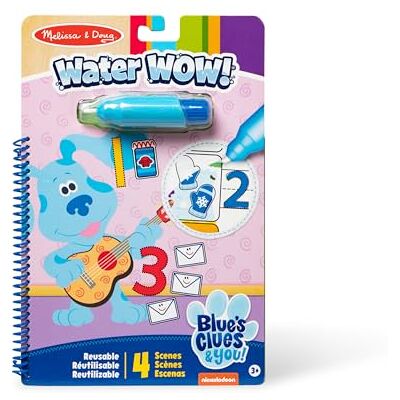 Melissa & Doug Blue's Clues & You Water Wow! Bloc d'activités de Voyage à révélation à l'eau de comptage Jouet éducatif super cadeau pour garçon ou fille - Publicité Melissa & Doug Blue's Clues & You Water Wow! Bloc d'activités de Voyage à révélation à l'eau de comptage Jouet éducatif super cadeau pour garçon ou fille - Publicité