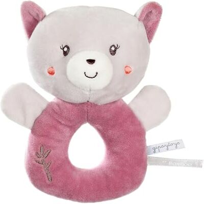 Gipsy TOYS – PELUCHE HOCHET CHAT – GAMME BAMBOO – 1ER ÂGE – IDEE CADEAU NAISSANCE BEBE – FILLE ET GARCON – 13 CM – ROSE ET GRIS - Publicité Gipsy TOYS – PELUCHE HOCHET CHAT – GAMME BAMBOO – 1ER ÂGE – IDEE CADEAU NAISSANCE BEBE – FILLE ET GARCON – 13 CM – ROSE ET GRIS - Publicité
