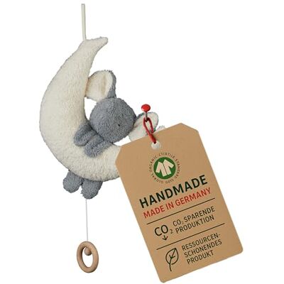 Efie — Bio doudou musical – éléphant sur lune en coton 100% bio GOTS certifiée rembourrage de laine de mouton fabriqué en Allemagne Jouet durable pour bébé Mélodie „LaLeLu - Publicité Efie — Bio doudou musical – éléphant sur lune en coton 100% bio GOTS certifiée rembourrage de laine de mouton fabriqué en Allemagne Jouet durable pour bébé Mélodie „LaLeLu - Publicité