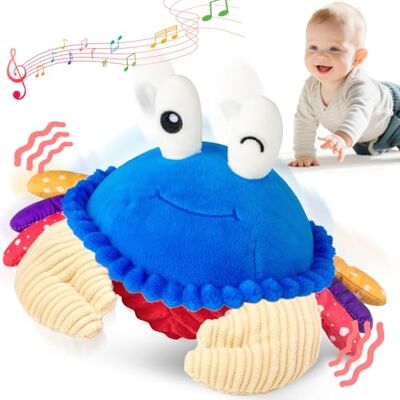 SAIMAND Jouet Bébé 6-18 Mois – Peluche Crabe Musicale Interactive avec Enregistrement, Jouet d’Éveil pour Tummy Time, Jeu Sensoriel Bébé, Cadeau Garçon Fille 1 2 3 Ans (Bleu) - Publicité SAIMAND Jouet Bébé 6-18 Mois – Peluche Crabe Musicale Interactive avec Enregistrement, Jouet d’Éveil pour Tummy Time, Jeu Sensoriel Bébé, Cadeau Garçon Fille 1 2 3 Ans (Bleu) - Publicité