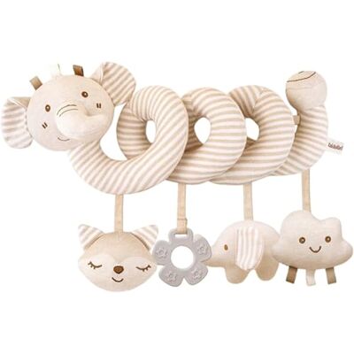 ZVD Jouet Poussette Bebe, Jouet de Poussette pour Bébé, Animaux en Peluche en Spirale Suspendus de Berceau, d'activité sensorielle éducative grinche,Spirale d'activité bébé (éléphant) - Publicité ZVD Jouet Poussette Bebe, Jouet de Poussette pour Bébé, Animaux en Peluche en Spirale Suspendus de Berceau, d'activité sensorielle éducative grinche,Spirale d'activité bébé (éléphant) - Publicité
