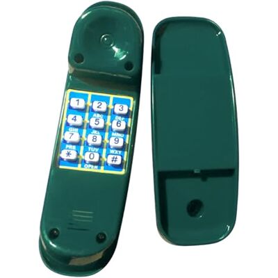 Faroby Téléphone Jouet de Simulation pour Enfants de 8, 5 Pouces avec Base et Boutons numériques pour Les 3 Ans et Plus, Vert - Publicité Faroby Téléphone Jouet de Simulation pour Enfants de 8, 5 Pouces avec Base et Boutons numériques pour Les 3 Ans et Plus, Vert - Publicité