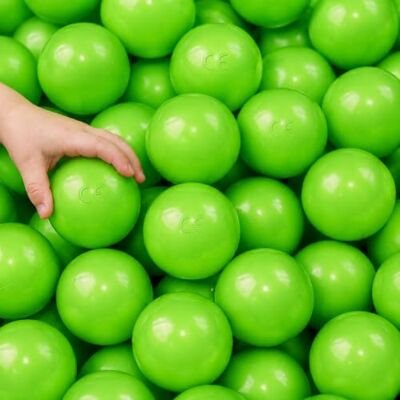 LittleTom 50 Boules Vertes pour Piscine a balles Bebe 5,5 cm en Plastique PE balles legeres pour Parc de Jeu ou Tente Jouet pour Interieur et Exterieur - Publicité LittleTom 50 Boules Vertes pour Piscine a balles Bebe 5,5 cm en Plastique PE balles legeres pour Parc de Jeu ou Tente Jouet pour Interieur et Exterieur - Publicité