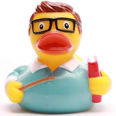Duckshop I Canard de bain enseignant I Canard couineur I Canard de bain L : 8,5 cm I Cadeau pour les fonctionnaires I Cadeau pour les collectionneurs I - Publicité Duckshop I Canard de bain enseignant I Canard couineur I Canard de bain L : 8,5 cm I Cadeau pour les fonctionnaires I Cadeau pour les collectionneurs I - Publicité