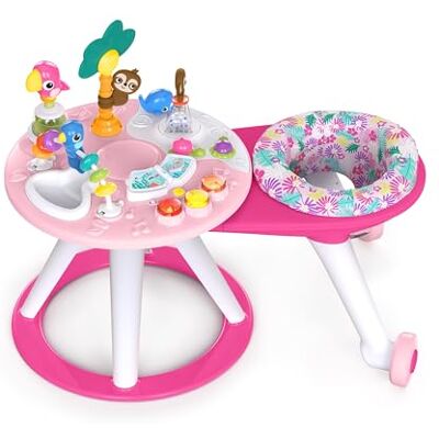 Bright Starts , Table et Siège Tournant, Centre d'Activités 2 en 1 Around We Go avec Sons et Lumières, 10 Jouets D'activité, Trotteur Musical pour Apprentissage de la Marche, Rose, à partir de 6 Mois - Publicité Bright Starts , Table et Siège Tournant, Centre d'Activités 2 en 1 Around We Go avec Sons et Lumières, 10 Jouets D'activité, Trotteur Musical pour Apprentissage de la Marche, Rose, à partir de 6 Mois - Publicité