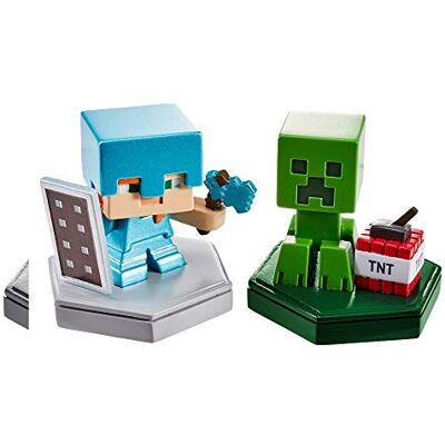 Mattel Minecraft Earth mini-figurines Alex & Creeper inspirées du jeu vidéo, avec puce NFC pour jouer en réalité augmentée, jouet pour enfant, GKT43 - Publicité Mattel Minecraft Earth mini-figurines Alex & Creeper inspirées du jeu vidéo, avec puce NFC pour jouer en réalité augmentée, jouet pour enfant, GKT43 - Publicité