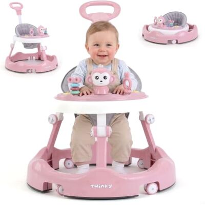 Twinky ® Trotteur Bebe avec ensemble de jeu et tapis de sol Aide à la marche robuste avec 4 positions réglables Idéal comme aide à la marche pour les premiers pas de votre enfant Rose - Publicité Twinky ® Trotteur Bebe avec ensemble de jeu et tapis de sol Aide à la marche robuste avec 4 positions réglables Idéal comme aide à la marche pour les premiers pas de votre enfant Rose - Publicité