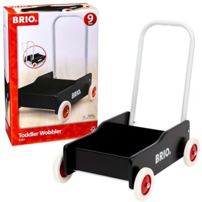 Brio 31351 Chariot de marche noir En bois FSC® Avec roues en caoutchouc antidérapantes Fonction frein Jouet pour enfant à partir de 9 mois - Publicité Brio 31351 Chariot de marche noir En bois FSC® Avec roues en caoutchouc antidérapantes Fonction frein Jouet pour enfant à partir de 9 mois - Publicité