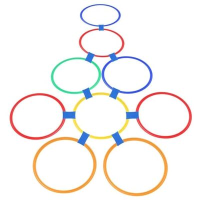 Licsaliwe Lot de 10 Anneaux de marelle avec connecteurs, cerceaux en Plastique Multicolores pour Tout-Petits, motricité Globale, Ensemble Jeu créatif en Plein air pour Filles et garçons - Publicité Licsaliwe Lot de 10 Anneaux de marelle avec connecteurs, cerceaux en Plastique Multicolores pour Tout-Petits, motricité Globale, Ensemble Jeu créatif en Plein air pour Filles et garçons - Publicité