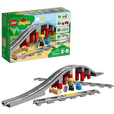 Lego Dulpo 10872 Pont et Voies ferrées (26 pièces) - Publicité Lego Dulpo 10872 Pont et Voies ferrées (26 pièces) - Publicité