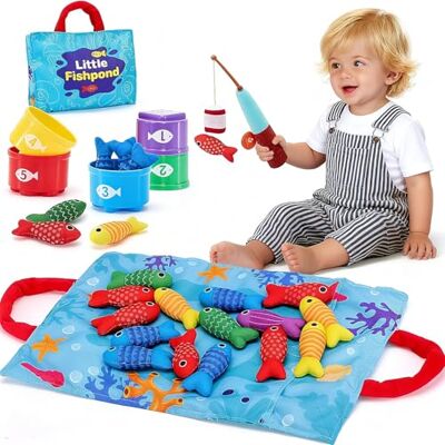 QIAKEFE Jouet Bebe 1 an, Jeux Montessori Pêche a la Ligne pour Enfant 1 2 3 Ans Fille Garçon, 22PCS Peche a la Ligne Enfant, Educatif Jeu Bébé, Cadeau pour Fille Garcon Fille 1-3 Ans (22 PCS) - Publicité QIAKEFE Jouet Bebe 1 an, Jeux Montessori Pêche a la Ligne pour Enfant 1 2 3 Ans Fille Garçon, 22PCS Peche a la Ligne Enfant, Educatif Jeu Bébé, Cadeau pour Fille Garcon Fille 1-3 Ans (22 PCS) - Publicité