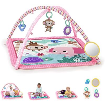 Bright Starts , Tapis d'activités lavable en machine avec 4 jouets, Floral Safari, nouveau-nés et plus -Rose et violet - Publicité Bright Starts , Tapis d'activités lavable en machine avec 4 jouets, Floral Safari, nouveau-nés et plus -Rose et violet - Publicité