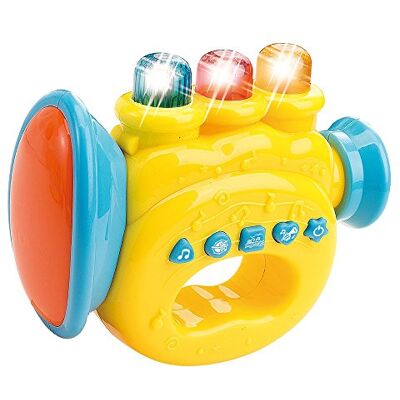 WEofferwhatYOUwant Trompette Bébé – Jouet Musical Interactif avec Sons, Lumières LED & Berceuses – Instrument d'Éveil Portable pour Enfants – sans BPA – pour 18 Mois+ – Piles Incluses - Publicité WEofferwhatYOUwant Trompette Bébé – Jouet Musical Interactif avec Sons, Lumières LED & Berceuses – Instrument d'Éveil Portable pour Enfants – sans BPA – pour 18 Mois+ – Piles Incluses - Publicité