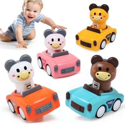 BelleStyle Voiture Bebe 1 an, Jouet de Voiture Enfant 1 2 3 Ans, 4 Pièces Press and Go Voitures de Dessin Animé pour Bebe 12 18 Mois, Véhicules Jeux Éducatifs Cadeau pour Garçons Filles 1 2 3 Ans - Publicité BelleStyle Voiture Bebe 1 an, Jouet de Voiture Enfant 1 2 3 Ans, 4 Pièces Press and Go Voitures de Dessin Animé pour Bebe 12 18 Mois, Véhicules Jeux Éducatifs Cadeau pour Garçons Filles 1 2 3 Ans - Publicité