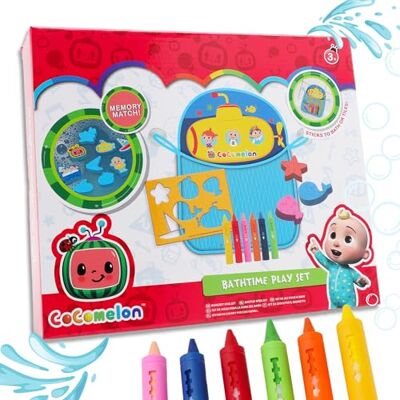 Toyland ® Cocomelon Bathtime Playset avec Jeu de Correspondance de mémoire et Ensemble de Crayons et pochoirs Jouets de Bain Convient à partir de 3 Ans - Publicité Toyland ® Cocomelon Bathtime Playset avec Jeu de Correspondance de mémoire et Ensemble de Crayons et pochoirs Jouets de Bain Convient à partir de 3 Ans - Publicité
