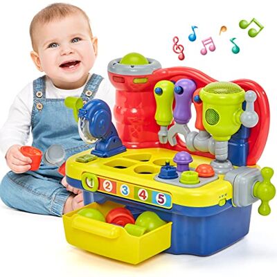 hahaland Jouet d'établi pour Bébé 1 an avec Musique et Lumières Jeux Educatif pour Enfant 1 2 3 Ans Fille Garçon Parfait pour Les Cadeaux d'anniversaire Noël - Publicité hahaland Jouet d'établi pour Bébé 1 an avec Musique et Lumières Jeux Educatif pour Enfant 1 2 3 Ans Fille Garçon Parfait pour Les Cadeaux d'anniversaire Noël - Publicité