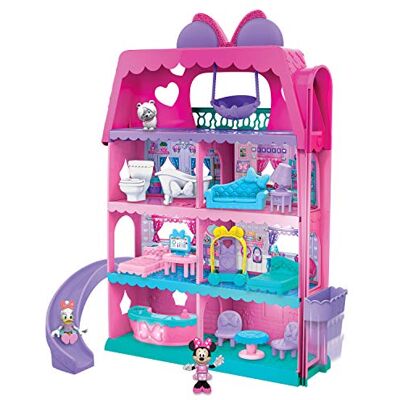 Disney Just Play Junior Nœud Minnie Mouse Hôtel, Ensemble de jeu 2 faces avec lumières, sons et ascenseur, 20 pièces, inclut 3 figurines, jouets pour enfants à partir de 3 ans par - Publicité Disney Just Play Junior Nœud Minnie Mouse Hôtel, Ensemble de jeu 2 faces avec lumières, sons et ascenseur, 20 pièces, inclut 3 figurines, jouets pour enfants à partir de 3 ans par - Publicité