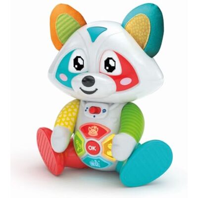Clementoni Oliver, Le Raton Laveur Joueur dès 2 Ans Compagnon de Jeu interactif Activités Amusantes 3 Modes de Jeu : émotions, Histoires et Repas - Publicité Clementoni Oliver, Le Raton Laveur Joueur dès 2 Ans Compagnon de Jeu interactif Activités Amusantes 3 Modes de Jeu : émotions, Histoires et Repas - Publicité