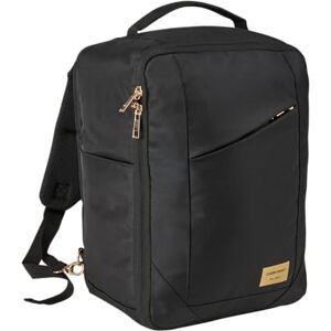 Cabin Max Manhattan Bagages Cabine 40x30x20 Sac à Dos Voyage Bagage Cabine Avion 40x30x20, 24L RPET Recyclé avec Poche pour Ordinateur Portable, Wizz Air Ryanair EasyJet, Noir/Doré - Publicité Cabin Max Manhattan Bagages Cabine 40x30x20 Sac à Dos Voyage Bagage Cabine Avion 40x30x20, 24L RPET Recyclé avec Poche pour Ordinateur Portable, Wizz Air Ryanair EasyJet, Noir/Doré - Publicité
